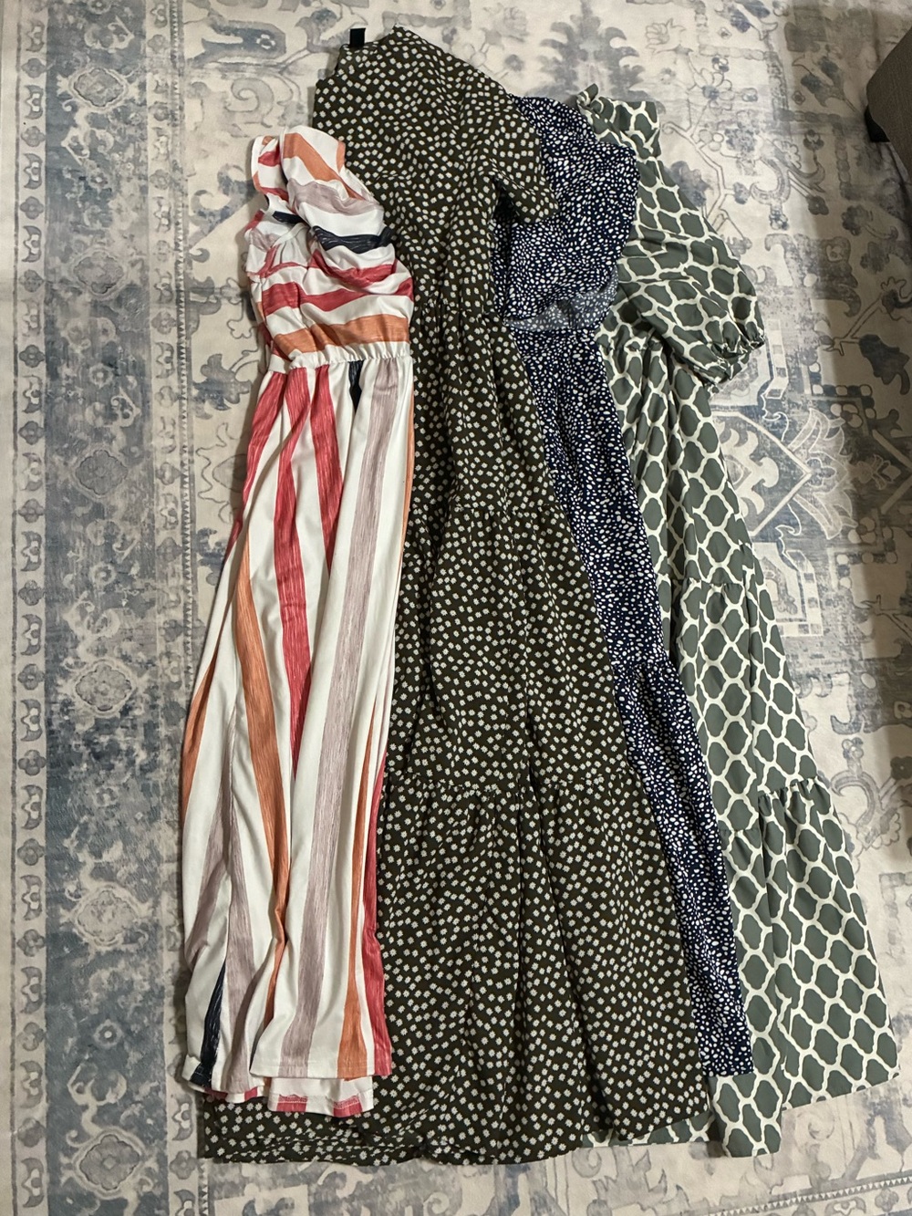 SHEIN Multicolor Striped & Patterned Maxi Dress Lot